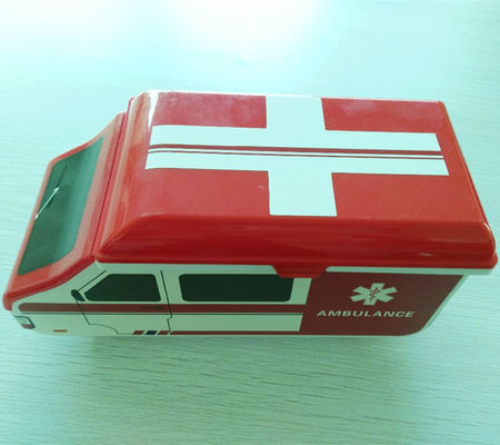 Funny Ambulance car shape first aid box  home shop use  fashion emergency kit children care first aid kit box case