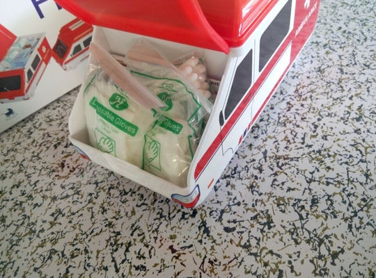 Funny Ambulance car shape first aid box  home shop use  fashion emergency kit children care first aid kit box case