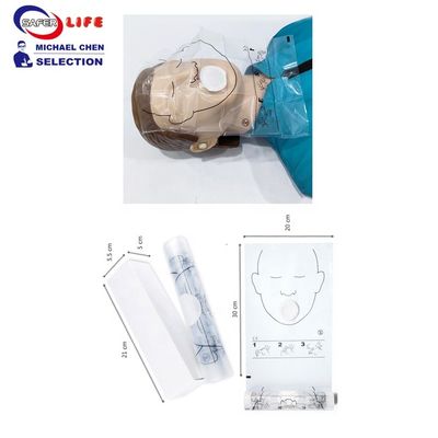 China manufacturer Dispenser Disposable CPR mask manikin training face shield roll mask